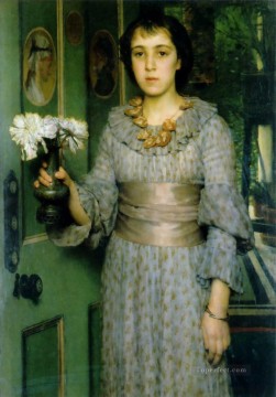 Portrait of Anna Alma Tadema Romantic Sir Lawrence Alma Tadema Oil Paintings